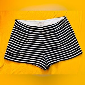 J Crew cotton/linen striped shorts